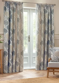 Wylder Nature Ophelia Floral Jacquard Pencil Pleat Curtains