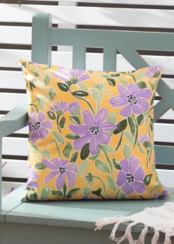 Wylder Nature Yellow Flower Filled Outdoor Cushions (43cm x 43cm x 8cm)