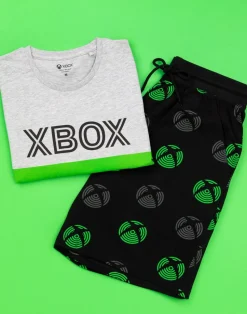 Xbox Mens Black Logo Short Sleeve Short Leg Pyjama Set