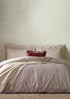 Yard Hebden Melange Stripe Cotton Duvet Cover Set