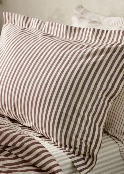 Yard Hebden Melange Stripe Cotton Duvet Cover Set