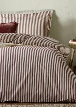 Yard Hebden Melange Stripe Cotton Duvet Cover Set