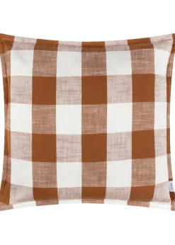 Yard Rust Chesil Check 100% Cotton Outdoor Outdoor Cushion
