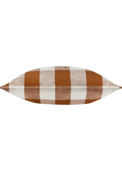 Yard Rust Chesil Check 100% Cotton Outdoor Outdoor Cushion