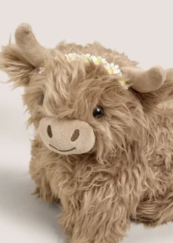 Yellow Fluffy Highland Cow Cushion