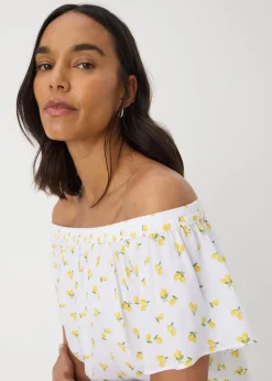 Yellow Lemons Bardot Blouse