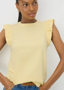 Yellow Ruffle Sleeve T-Shirt