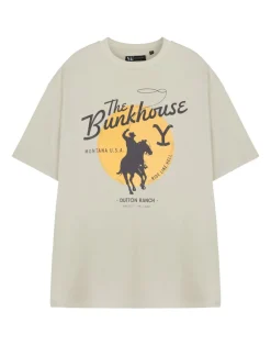 Yellowstone Beige The Bunkhouse Short Sleeved T-Shirt Oatmeal