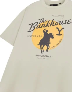 Yellowstone Beige The Bunkhouse Short Sleeved T-Shirt Oatmeal