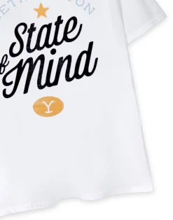 Yellowstone White Beth Dutton State Of Mind Short Sleeved T-Shirt