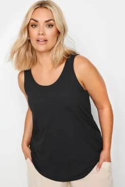 Yours 2 Pack Curve Black Core Vest Tops