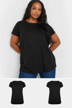 Yours 2 Pack Curve Black Core T Shirts