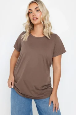 Yours 3 Pack Curve Brown & Green Essential T Shirts