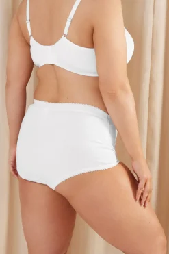 Yours 5 Pack Curve Multi Coloured Blue Pastel Cotton High Waisted Full Briefs