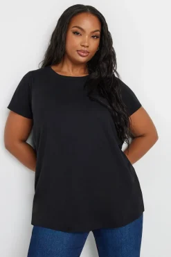 Yours 3 Pack Curve Navy Blue & Black Core T Shirts