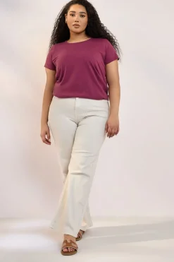 Yours Curve 3 Pack Wine Red & Blue Core T-Shirts