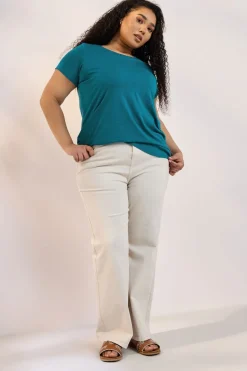 Yours Curve 3 Pack Wine Red & Blue Core T-Shirts