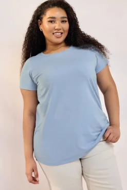 Yours Curve 3 Pack Wine Red & Blue Core T-Shirts