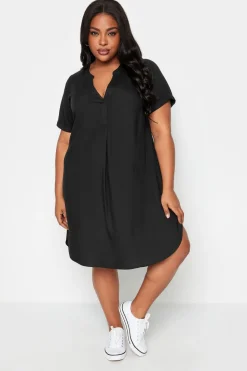 Yours Curve Black Midi Tunic Dress