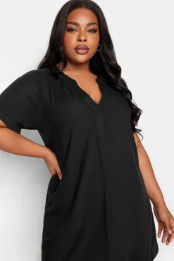 Yours Curve Black Midi Tunic Dress