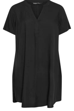 Yours Curve Black Midi Tunic Dress