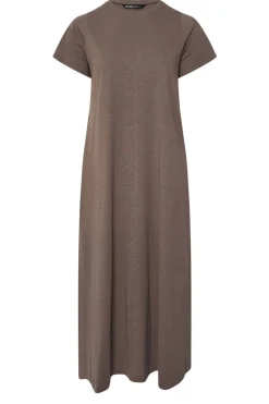 Yours Curve Brown Midaxi T Shirt Dress