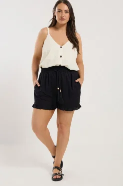 Yours Curve Cream Button Front Cami Top