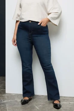 Yours Curve Dark Indigo Blue Bootcut Stretch Isla Jeans