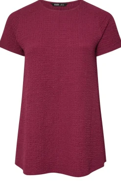 Yours Curve Dark Pink Textured Swing Top