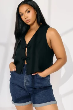 Yours Curve Indigo Blue Turn Up Stretch Denim Mom Shorts