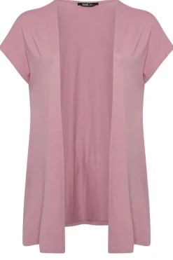Yours Curve Pink Grown On Sleeve Jersey Cardigan