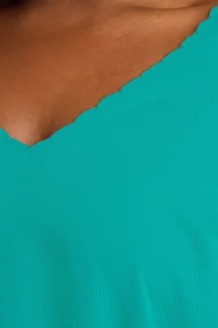 Yours Curve Teal Green Scallop Edge Cami Vest Top