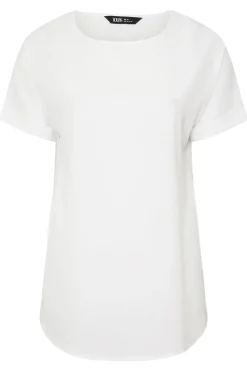 Yours Curve White Boxy Short Sleeve Blouse