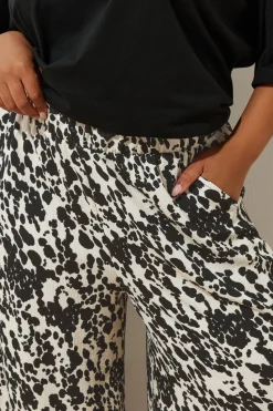 Yours Curve White Cow Print Midaxi Culottes