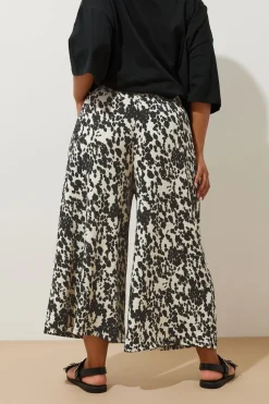 Yours Curve White Cow Print Midaxi Culottes