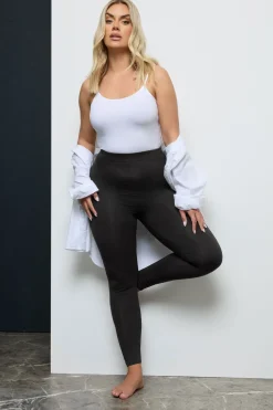 Yours For Good 2 Pack Curve Black Cotton Stretch Leggings