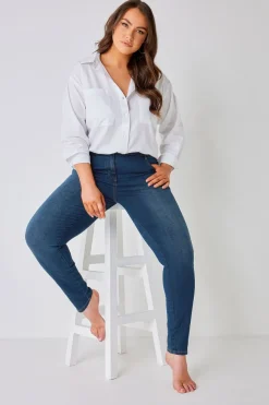 Yours For Good Curve Indigo Blue Skinny Stretch Ava Jeans