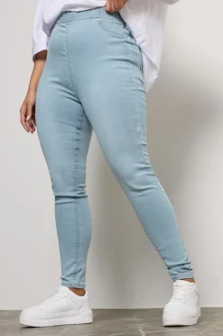 Yours For Good Curve Light Blue Pull On Stretch Jenny Jeggings