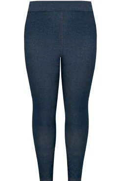 Yours For Good Curve Mid Blue Jersey Stretch Jeggings
