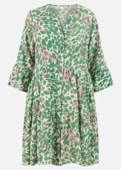 Yumi Green Leopard Print Tunic