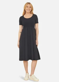 Yumi Navy Jersey Top & Cotton Midi Dress