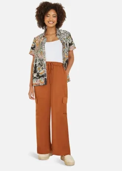 Yumi Orange Cargo Trousers
